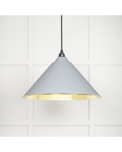From the Anvil Smooth Brass Hockley Pendant in Birch | 49524BI