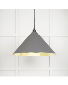 From the Anvil Smooth Brass Hockley Pendant in Bluff | 49524BL