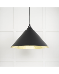 From the Anvil Smooth Brass Hockley Pendant in Elan Black | 49524EB