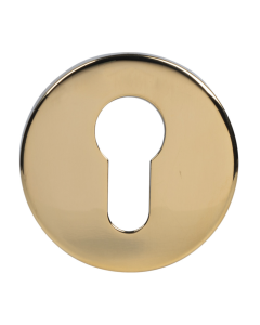 PVD Polished Brass Marine 316 Round Euro Escutcheon | KM055 PPB