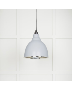 From the Anvil Hammered Nickel Brindley Pendant in Birch | 49511BI