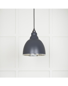 From the Anvil Hammered Nickel Brindley Pendant in Slate | 49511SL