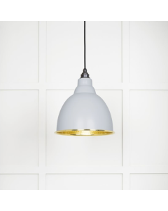 From the Anvil  Hammered Brass Brindley Pendant in Birch | 49517BI