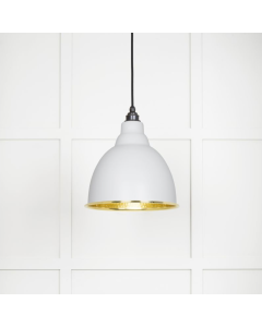 From the Anvil  Hammered Brass Brindley Pendant in Flock | 49517F