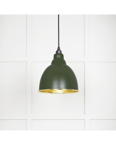 From the Anvil  Hammered Brass Brindley Pendant in Heath | 49517H