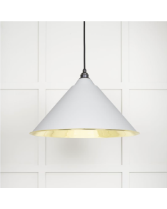 From the Anvil Smooth Brass Hockley Pendant in Flock | 49524F