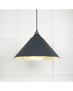From the Anvil Smooth Brass Hockley Pendant in Soot | 49524SO