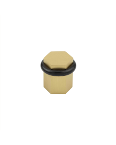 Burlington Satin Brass Hexagonal Floor Mounted Door Stop | BUR965SB
