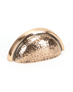 From the Anvil Polished Bronze Hammered Regency Cup Drawer Pull | 46045