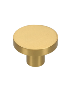 Alexander & Wilks Satin Brass 38mm Hanover Plain Cupboard Knob