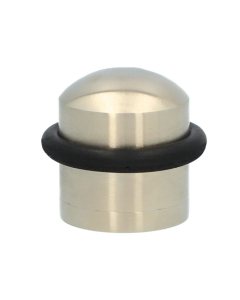 Alexander and Wilks Satin Nickel Dome Top Floor Mounted Door Stop | AW638SN