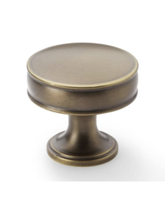 Alexander and Wilks 38mm Antique Brass Lynd Cupboard Knob | AW808-38-AB