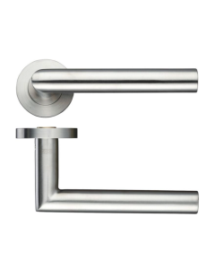 Zoo Satin Stainless Steel 19mm Mitred Oval Lever | ZCS050SS