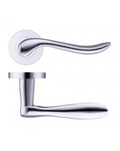 Zoo Polished Chrome Lincoln Lever on Round Rose | ZPZ240CP