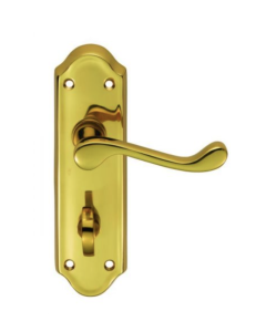 Carlisle Brass Polished Brass Ashtead Lever On Bathroom Backplate | DL18WC