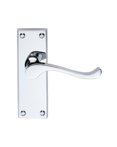 Carlisle Brass Polished Chrome Victorian Scroll Lever On Latch Backplate | DL55CP