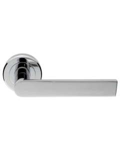 Carlisle Brass Polished Chrome Serozzetta Edge Latch Furniture on Round Rose | SZM210CP