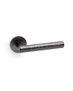 Alexander & Wilks Dark Bronze Spitfire Hammered Lever on rose | AW223DBZ