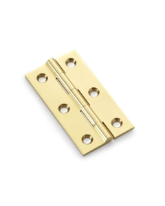 Pair Polished Brass 64mm Cabinet Butt Hinge | AW064-CH-PB