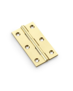 Pair Polished Brass 75mm Cabinet Butt Hinge | AW075-CH-PB