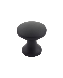 Matt Black 24mm Round Cabinet Knob Furniture | TDFK24-MB