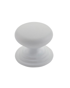 Matt White 37mm Round Cabinet Knob Furniture | TDFK37-MW