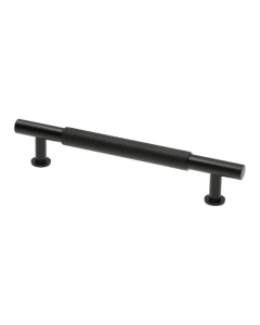 Black Kincade Knurled T-Bar Cupboard Handle c/c 128mm | F812-128-BL