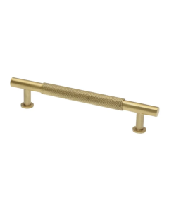 Satin Brass Kincade Knurled T-Bar Cupboard Handle c/c 128mm | F812-128-SB
