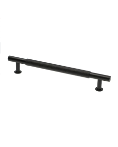 Black Kincade Knurled T-Bar Cupboard Handle c/c 160mm | F812-160-BL