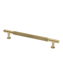 Satin Brass Kincade Knurled T-Bar Cupboard Handle c/c 160mm | F812-160-SB