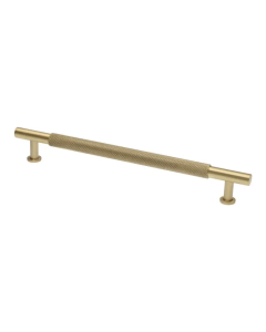 Satin Brass Kincade Knurled T-Bar Cupboard Handle c/c 224mm | F812-224-SB