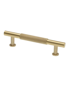 Satin Brass Kincade Knurled T-Bar Cupboard Handle c/c 96mm | F812-96-SB