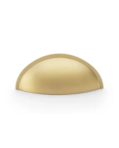 Alexander and Wilks Satin Brass 85mm Quieslade Cup Handle | AW909SB