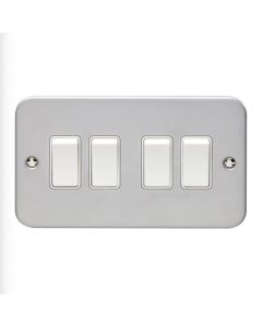 4 Gang 10Amp 2Way Switch Metal Clad | MC4SWW