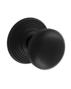 Delamain Matt Black Ringed Knob Furniture | DK39CMB