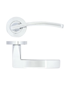 Polished Chrome Toledo Lever Handle on Rose | ZPA030CP