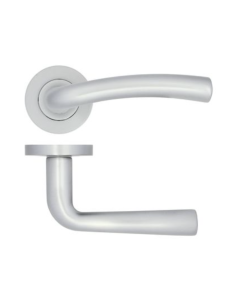 Satin Chrome Seville Lever Handle on Rose | ZPA050SC