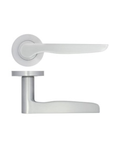 Satin Chrome Vigo Lever Handle on Rose | ZPA080SC