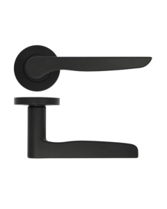 Matt Black Vigo Lever Handle on Rose | ZPA080MB