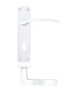 Polished Chrome Toledo Lever On Lock Backplate | ZPA031CP