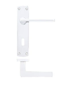 Polished Chrome Leon Lever On Lock Backplate | ZPA011CP