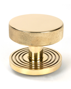 Polished Brass Brompton Centre Door Knob (Beehive) | 50828