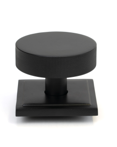 Matt Black Brompton Centre Door Knob (Square) | 46761