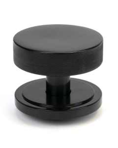 Black Brompton Centre Door Knob (Art Deco) | 46755
