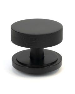 Matt Black Brompton Centre Door Knob (Art Deco) | 46759