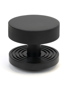 Matt Black Brompton Centre Door Knob (Beehive) | 46760