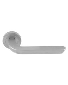 Set Manital Satin Chrome Cloud Lever Furniture on round rose | CD5SC