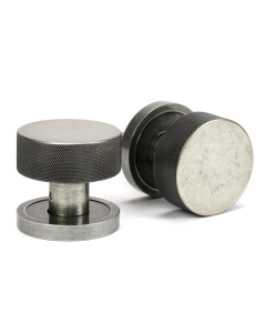 Pewter Brompton Mortice/Rim Knob Set (Plain) | 46802