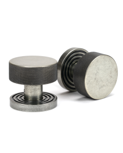 Pewter Brompton Mortice/Rim Knob Set (Beehive) | 46804