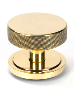 Aged Brass Brompton Centre Door Knob (Art Deco) | 46735